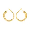 Hoop & Huggie Stainless Steel Geometry Hollow Earrings Trendy 2021 Simple Female Plated Gold For Women Earing Trend Designer Jewelry