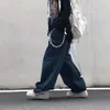 Trend Boy Harem Erkek Kadın BF Denim Geniş Bacak Pantolon Gevşek Baggy Japonya Tulum Sokak Hiphop Kot Kargo Pantolon