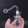 10mm male glass oil burner pipe with mini glass recycler bong thick beaker honeycomb glass water pipes bongs with silicone hose 2pcs