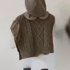 Kinderen Winter Kleding Baby Jongens en Meisjes O-hals Mouwloze Knit Wollen Vest Pullover Sweater Koreaanse stijl Zwart Khaki 211104