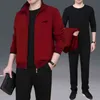 3 SZTUK Wysokiej Jakości Dres Mężczyźni Poc Salama Three-Piece Sweatershirt Set Casual Sportswear Zestawy Marka 211220