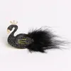 Accessori per capelli Bambini Glitter Swan Clips Neonate Cute White/Black Gold Crown Feather Princess Forcine per capelli Lovely Kids