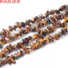 Wojiaer 4-8 mm perles en vrac naturelles croustilles pierre de rivière rouge jasper turquoise quartz 35 pouces de brin de brins pour collier de bracelet by925