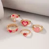 5 stks trendy legering ringen sieraden cadeau voor moeder dochter vrienden G1125