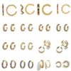 Moda bez przebitych uszy mankietów dla kobiet urok złoty kolor w kształcie litery cZ Kolczyki klips