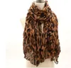 Fashionabla Leopard Print Scarf Woman Print Pleated Cotton Shawl Autumn and Winter Silk Warm Long Scarfs 18090cm6290012