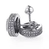 Iced Out With Bling Round Zircon Boucles d'oreilles pour hommes et femmes Tide Hip Hop Jewelry for Rapper Gift