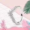 2022 Hot 100% 925 Sterling Silver Crossover Pave Triple Band Pierścień Dla Kobiet Wedding Party Moda Dama Biżuteria Prezenty Dziewczyny z oryginalnym pudełkiem
