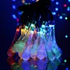 30 светодиодных хрустальных шариковых водных капель солнечных энергий Глобус Fairy 8 Рабочий эффект для наружного сада Рождественские украшения праздничные огни GGB2387