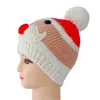 Unisex Natal Papai Noel 3D engraçado bordado chapéu de malha beanie