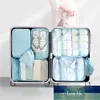 6pcs 의류 수하물 주최자 방수 여행 가방 퀼트 담요 스토어 가방 주머니 포장 큐브