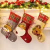 Weihnachtsstrümpfe Dekor Bäume Ornament Partydekorationen Weihnachtsmann Schnee Elch Design Strumpf Süßigkeiten Socken Taschen Weihnachtsgeschenke Tasche YSJ106
