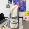 Mode kvinnliga kvinnor ryggsäck nylon kawai ryggsäck söt student skolväska tonårsflickor casual bookbag mochilas