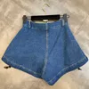 DEAT Frauen Farbabstimmung von elastischen und auslaufsicheren Hosen Shorts Hohe Taille Temperament Mode Sommer 11D1249 210709