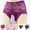 Mutande Sissy Pouch Mutandine Slip bikini da uomo in pizzo Perizoma perizoma Intimo Mutandine Strceth Peni Guaina