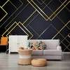 Tapety niestandardowe 3d poapeta złote linie kreatywne geometryczne mural sypialnia salon sofa