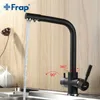 Frap Kitchen Faucets Deck Mounted Mixer Tap 360 Rotation with Water Purification Features Mixer Tap Crane For Kitchen F4352 210724