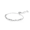 925 Sterling zilveren Pandora String of Beads Sliding Pas Bracelet Bangle Fit Dames Bead Charm DIY Mode-sieraden
