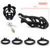 NXYCockRings Curved Male Cobra Chastity Device Kit Sexleksaker för män Kukbur Penis Ring Plast Holy Trainer BDSM Vuxen Games Shop 1124