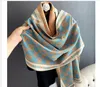 2021 Shawls Korean version of the new letter cashmere warm scarf women's dual-use air-conditioning shawl student scarf thickened outside