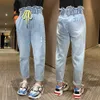 Filles Jeans cordon enfants fille décontracté avec trou printemps automne vêtements pour enfants 6 8 10 12 14 ans 210527