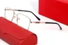 Optische Rahmen Randlose Metallrahmenbrille Klare Linse Rechteckbrille Verschiedenes Für Mann Unisex Hochwertige Designerbrille acce227x