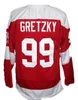 Maillot de hockey 2002-03 99 Wayne Gretzky Soo Greyhounds, broderie cousue, personnalisable avec n'importe quel numéro et nom