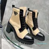 مصمم البلاك التمهيد الأسود القتالية عالية الكعب الشتاء الأحذية الكاحل الأزياء والجلود مارتن الأحذية الدانتيل يصل الجوارب GG152
