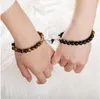 2PCS / SET DISTANCE MAGNETIQUE DISTANCE BERLES BERLES Bracelet Couple Couple Minimaliste Coeur Amoureux de l'amitié Bracelets pour femmes