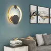 Wall Lamp Simple LED Lights Gold/White Frame For Bedside Restaurant Stairway Surface Mounted Iron Indoor Home Apply To AC90-260V