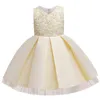 Fancy Baby Girls Pegant Flower Dress For Girls Lace Backless Wedding Party Dresses Kids Princess Dress Barn Tjej Kläder