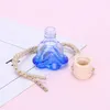 Rose Perfume Bottle Flower Shape Empty Glass Car Essential Oils Pendant Fragrance Bottles Air Freshener