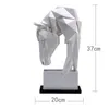 Horse Head Ornaments Animal Resin Home Decoration Nordic Geometric Origami Crafts Furnishings Living Room Desk Decor Statuette 211108