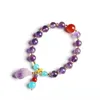 Beaded Strands Natural Lavender Purple Crystal Original Stone Bracelets Undressed Ore String Fawn22