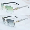 21S 블루 남성용 선글라스 패션 패션 남성용 림리스 디자이너 Sun Buffalo Horn Glasses Shades Gafas 0 de diseador ienbel null4623388