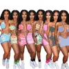 Artı Boyutu S-2XL Kadınlar Bikini Üç Parçalı Set Seksi Mayo Halter Yastıklı Sutyen + Bikini Alt + Mini Etekler Yaz Giysileri Moda Mektup Mayo 4629