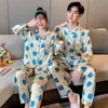 Luxury Pajama set Satin Silk Pajamas Sets Couple Sleepwear Family Pijama Lover Night Suit Men & Women Casual Home Clothing 210809