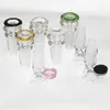 Hookahs 14mm and 18mm 2 in 1 Thick Pyrex Glass Bowls Diamond Style with Colorful Tobacco Herb Water Bong Bowl Piece for Smoking