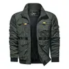 Jaquetas dos homens Mcikkny Homens Moda Bomber Zipper Bolsos Primavera Outwear Casacos para Masculino Tamanho M-4XL Top Vestuário