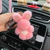 Bunny kette Nette Echt Nerz Pelz Auto Hanbag Ring Flauschigen Weichen Ball Schlüssel Halter für Frauen Tasche Anhänger Zubehör dropshiping