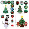 OurWarm DIY Felt Christmas Tree Snowman with Ornaments Fake Kids Toys Party Decoration Year Y201020