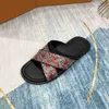 Taille 44 Qualité Luxuries Designer Hommes Pantoufles Sandales Chaussures Slide Summer Fashion Wide Flat Flip Flops