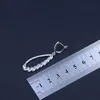 Natuurlijke zilveren kleur sieraden witte CZ sieraden sets voor vrouwen oorbellen hanger ketting oorbellen armband gratis geschenken doos H1022