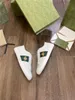 Designer Luxe Topkwaliteit Casual Schoenen Appartement Leren Sneakers Ace Bee Green Red Stripes Shoe Tennis Sports Trainers