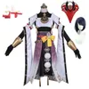 Game Genshin Impact Kujo Sara Cosplay Costume Dress Uniform Suit Halloween Party Outfit Wig Shoes