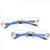 Sunglasses NONOR Frameless Reading Glasses Men Blue Light Blocking For Reader Rimless Presbyopic Eyewear Metal Computer Eyeglasses5705095