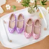 Spring Children Princess Dance Kids Glitter Flats Fashion Girls Party Dress Wedding Shoes