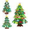 DIY Felt Choinki Christmas Decoration for Home Navidad Rok ozdoby świąteczne Santa Claus Xmas Dzieci Prezenty 211122