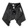 Männer Hosen Punk Stil Asymmetrische Brief Stickerei Spitze Up Hakama Männer Cargo Casual Streetwear Hip Hop Böden Schürze Japan hosen