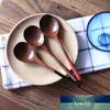 رقيقة مقبض منحني خشبي ملعقة البيئة الصديقة اليابانية الأطباق شوربة مغرفة الإبداعية الرئيسية أدوات المائدة مع اثنين من مقبض اللون